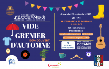 Vide grenier 2025 au parking souterrain de la galerie commerciale océanis le centre
