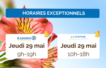 Horaires du 29 mai